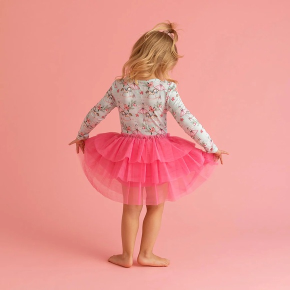 NWT - Posh Peanut - Tulle Tiered Dress - Pattern: Farrah - Size: 10-12 years - Picture 4 of 10